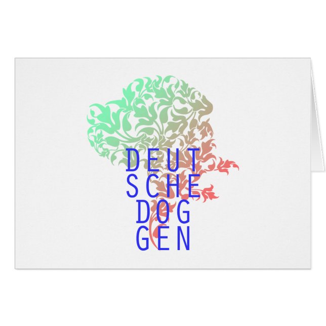 Deutsche Doggen Blatt Kopf (Vorderseite (Horizontal))