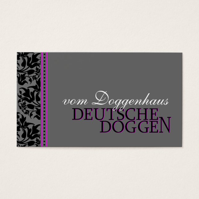 Deutsche Doggen blumig (Vorderseite)