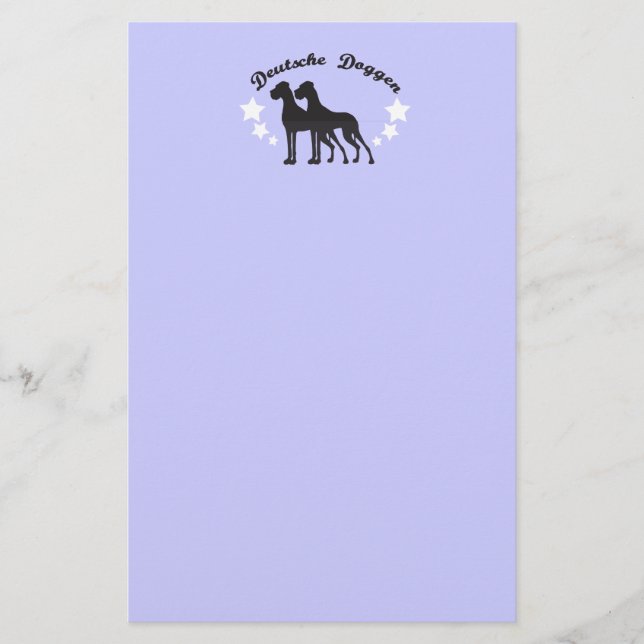 Deutsche Doggen Briefpapier (Vorderseite)