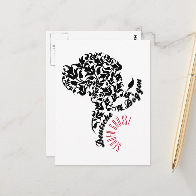 Deutsche Doggen senden Grüße Postkarte (Vorderseite/Rückseite Beispiel)