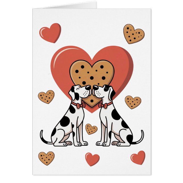 Deutsche Doggen Valentinstagkarte  (Vorne)