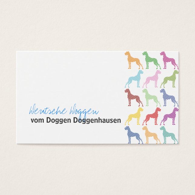 Deutsche Doggen Visitenkarten (Vorderseite)