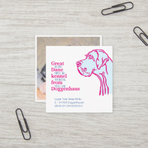 Deutsche Doggen-Welpen-Verkaufskarten Quadratische Visitenkarte