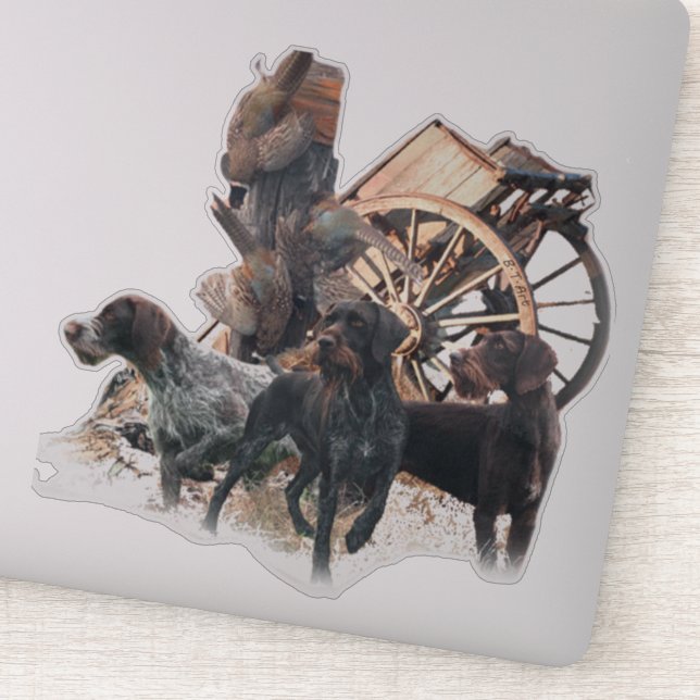 Deutsche Drahthaar Pointer Aufkleber (Detail)