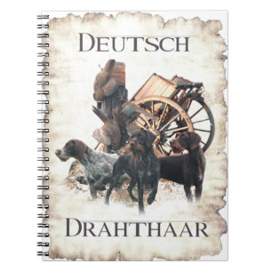 Deutsche Drahthaar Pointer-Aufkleber-Papierplatte Notizblock