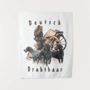 Deutsche Drahthaar Pointer-Aufkleber-Papierplatte Wandteppich