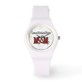 Deutsche Drahthaar Pointer Mama Armbanduhr
