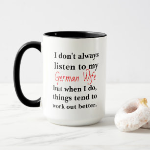 Deutsche Ehefrau Tasse