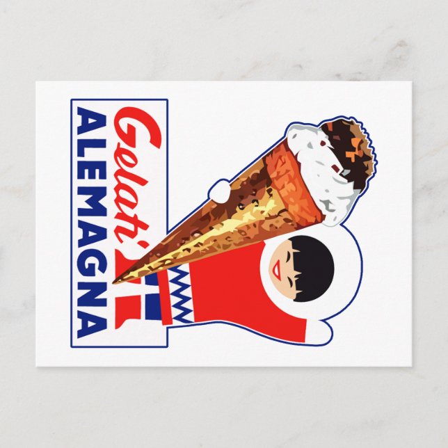 DEUTSCHE EISCREME POSTKARTE (Vorderseite)