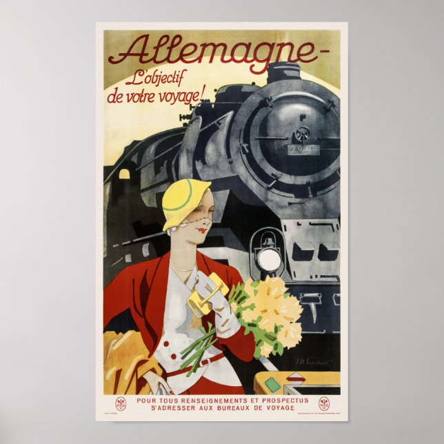 Deutsche Eisenbahn Vintage Poster 1928 (Vorne)