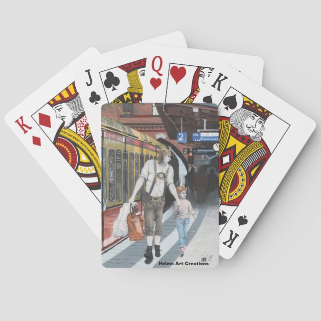 Deutsche Elfbahn Shopping Fantasy Playing Cards Spielkarten (Rückseite)