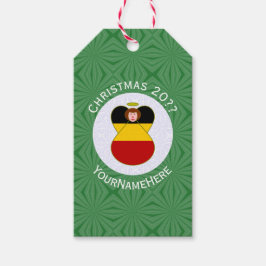 Deutsche Engel-Weihnachtsfahne Personalisiert Geschenkanhänger