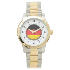 Deutsche Fahne Oversized Two-Tone-Watch Armbanduhr