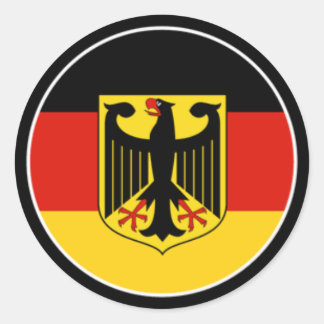 Deutsche Flag-Aufkleber von Burton Runder Aufkleber