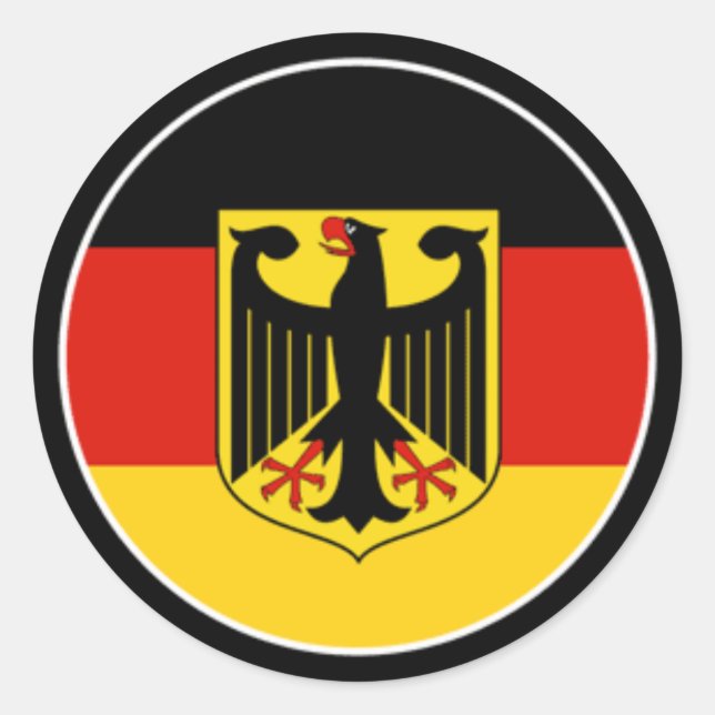 Deutsche Flag-Aufkleber von Burton Runder Aufkleber (Vorderseite)