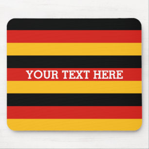 DEUTSCHE FLAGFARBEN + Ihr Text Mousepad