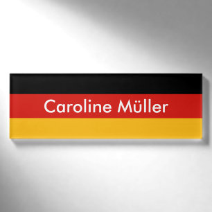 DEUTSCHE FLAGFARBEN + Ihre Ideen Namenschild