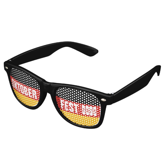 DEUTSCHE FLAGFARBEN + Ihre Ideen Partybrille (Schrägansicht)