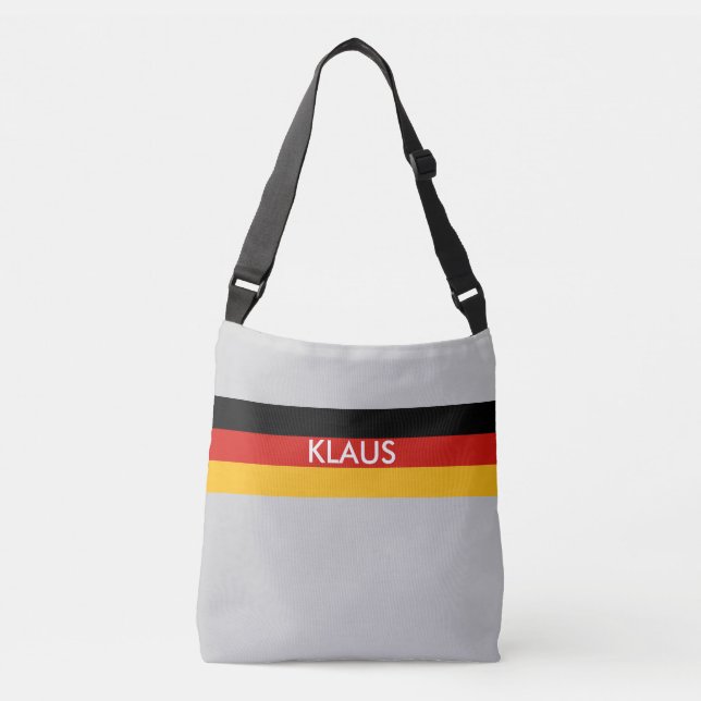 DEUTSCHE FLAGFARBEN + Ihre Ideen Tragetaschen Mit Langen Trägern (Vorderseite)