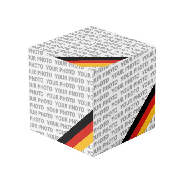 DEUTSCHE FLAGFARBEN + Ihre Ideen Würfel (Vorderseite Schrägansicht)