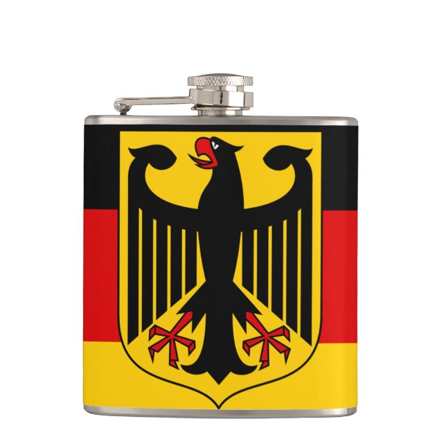 Deutsche Flagge & Adle, Deutschland Patrioten /Deu Flachmann (Vorderseite)