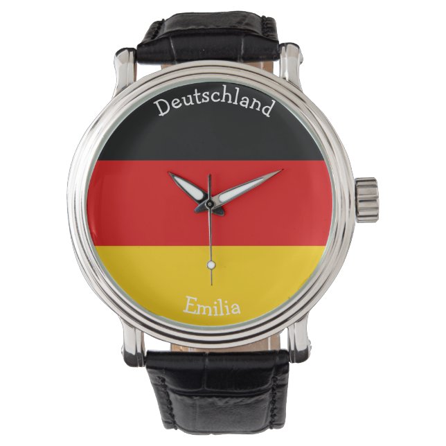 Deutsche Flagge Armbanduhr (Vorderseite)