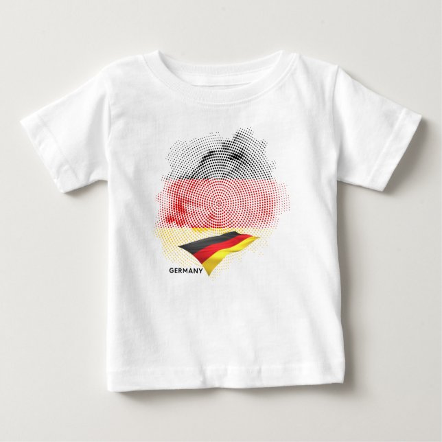 Deutsche Flagge Baby T-shirt (Vorderseite)