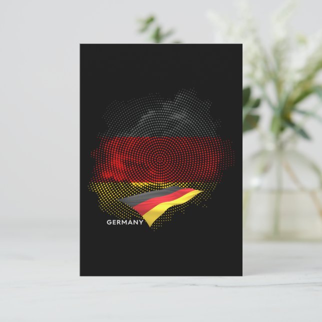 Deutsche Flagge Dankeskarte (Stehend Vorderseite)