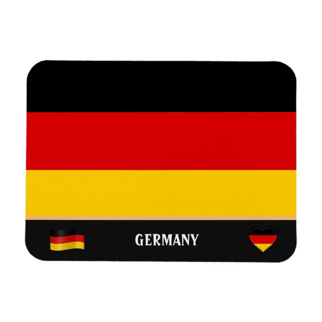 Deutsche Flagge / Deutschland Magnet (Horizontal)