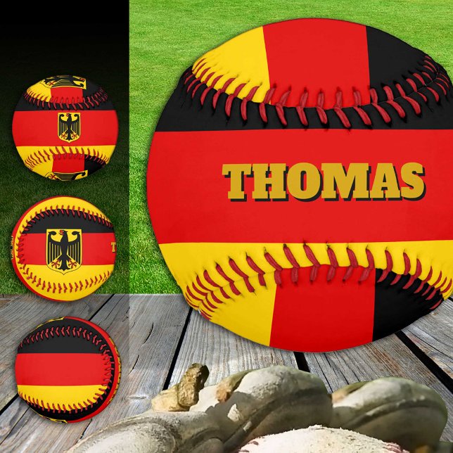 Deutsche Flagge, Deutschland, Monogramm/Baseball-B Baseball (Von Creator hochgeladen)