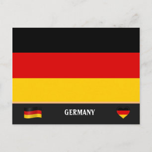 Deutsche Flagge & Deutschland Reise / Deutschland Postkarte