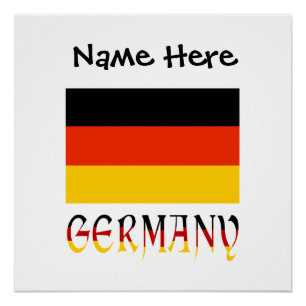 Deutsche Flagge Deutschland Schwarze Personalisier Poster
