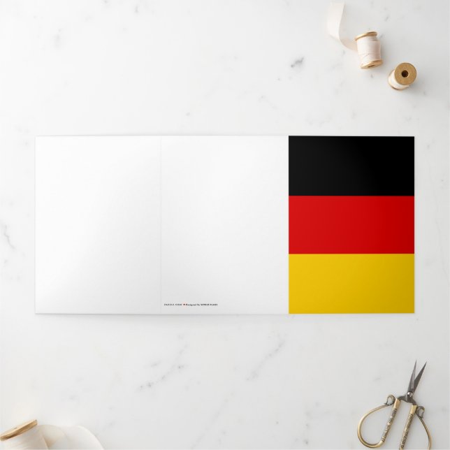 Deutsche Flagge Dreifach Gefaltete Karte (Außenbereich)