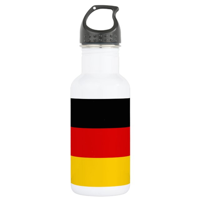 Deutsche Flagge Edelstahlflasche (Vorderseite)
