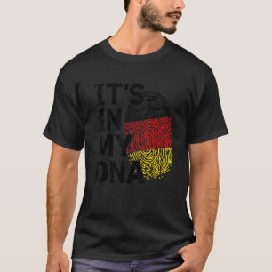Deutsche Flagge Es Ist In Meiner Dna Deutsche Wurz T-Shirt