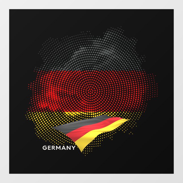 Deutsche Flagge Fensteraufkleber (Blatt)