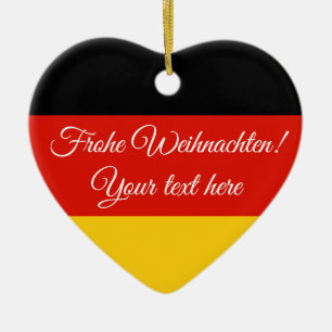 Deutsche Flagge Frohe Weihnachten Keramik Ornament