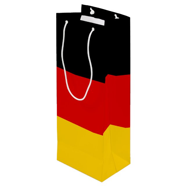 Deutsche Flagge Geschenktüte Für Weinflaschen (Rückseite Schrägansicht)