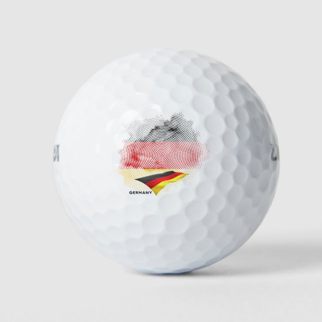 Deutsche Flagge Golfball (Vorderseite)