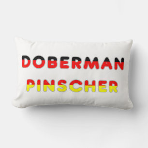 Deutsche Flagge im Namen des Doberman pinscher Lendenkissen