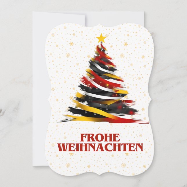 Deutsche Flagge inspiriert Weihnachtskarte (Vorderseite)