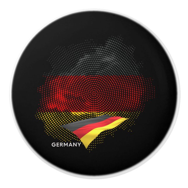 Deutsche Flagge Keramikknauf (Vorderseite)