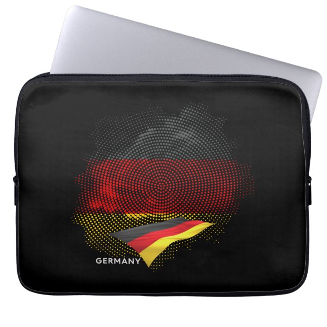 Deutsche Flagge Laptopschutzhülle (Vorderseite)