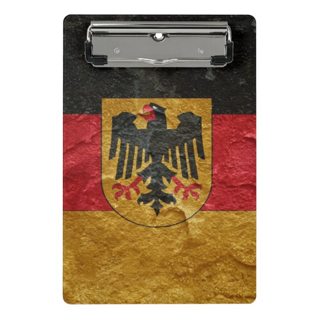 Deutsche Flagge Mini Klemmbrett (Vorderseite)