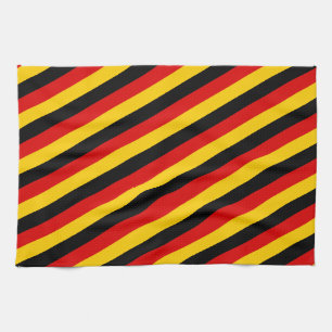 Deutsche Flagge mit roten Herzen Deutschland/Sport Geschirrtuch