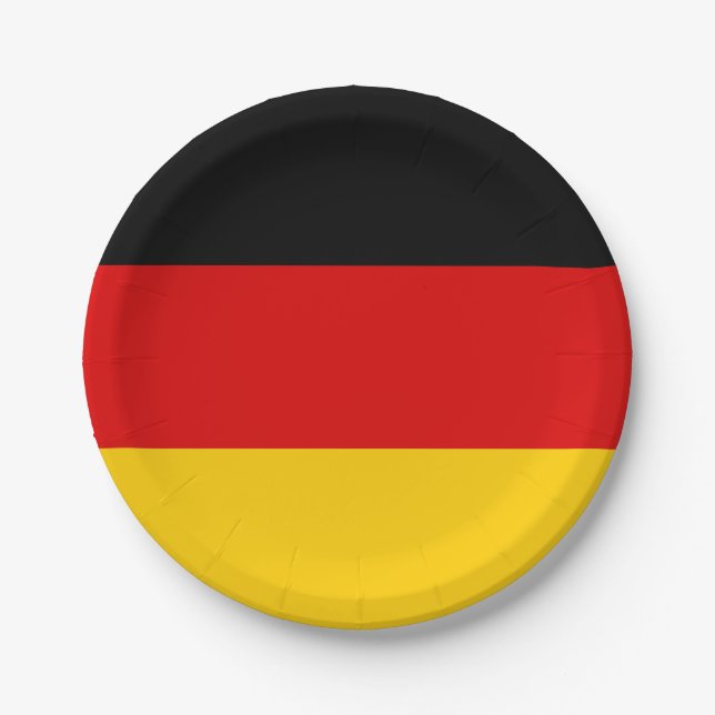 Deutsche Flagge Pappteller (Vorderseite)
