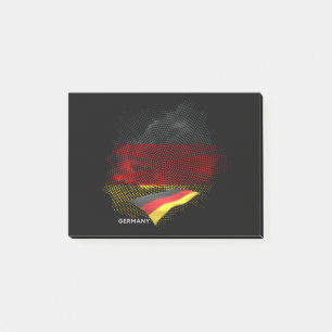 Deutsche Flagge Post-it Klebezettel