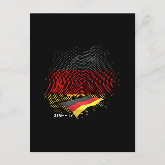 Deutsche Flagge Postkarte (Vorderseite)