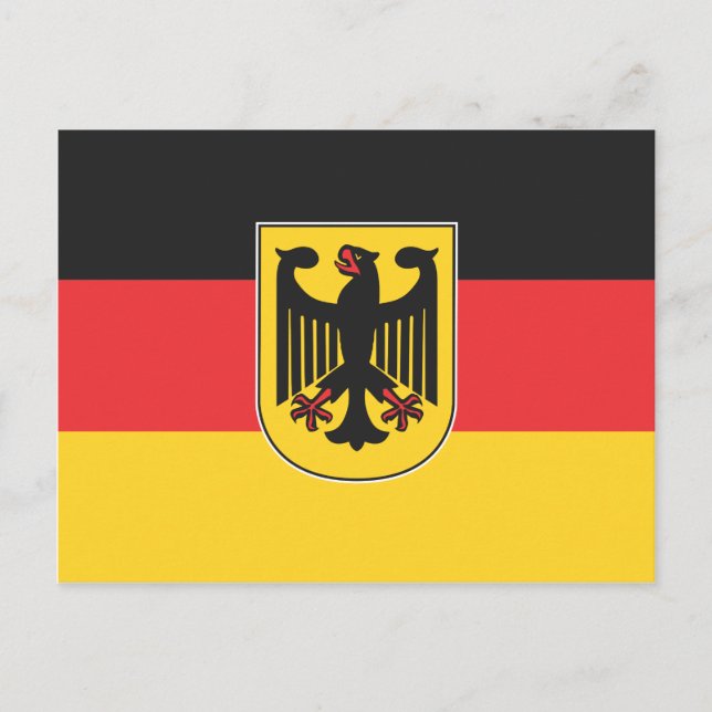 Deutsche Flagge Postkarte (Vorderseite)