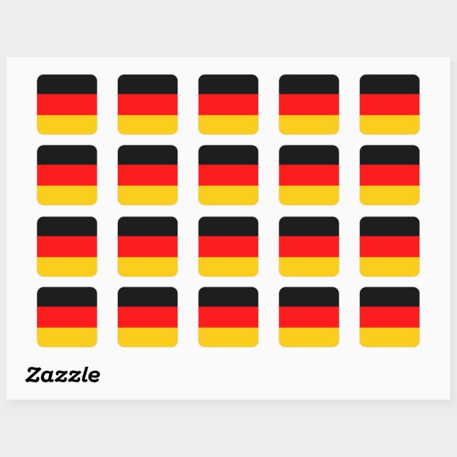 Deutsche Flagge Quadratischer Aufkleber